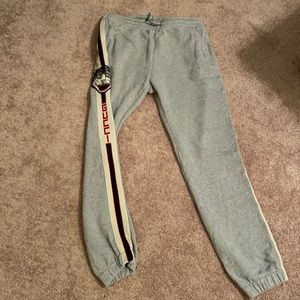 AUTHENTIC Gucci grey joggers with cat detail- XL